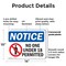 Signmission No One Under 18 Permitted OSHA Notice Sign, Plastic, 14in W x 10in L, 2PK OS-2PACK-NS-P-1014-L-16152 - alternate 6